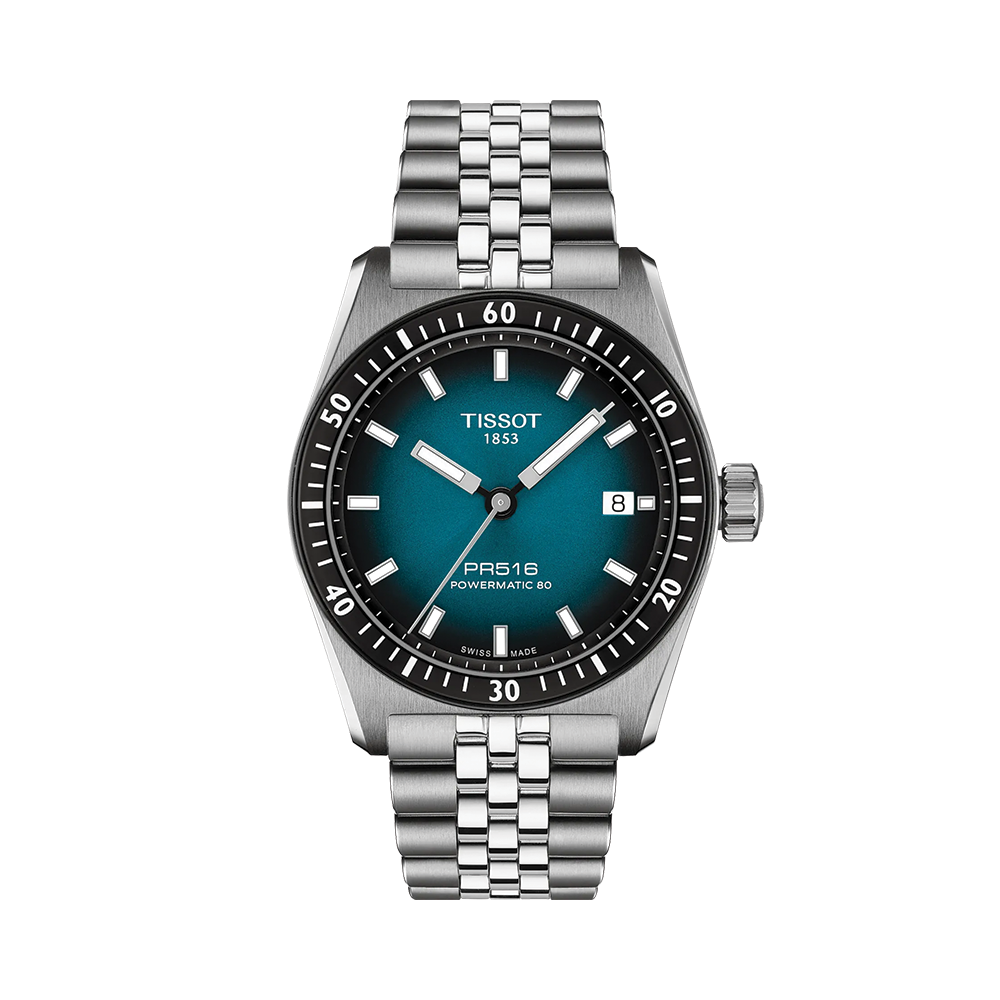 PR516 Powermatic 80 38mm - Blue-Black on Bracelet | Teddy Baldassarre
