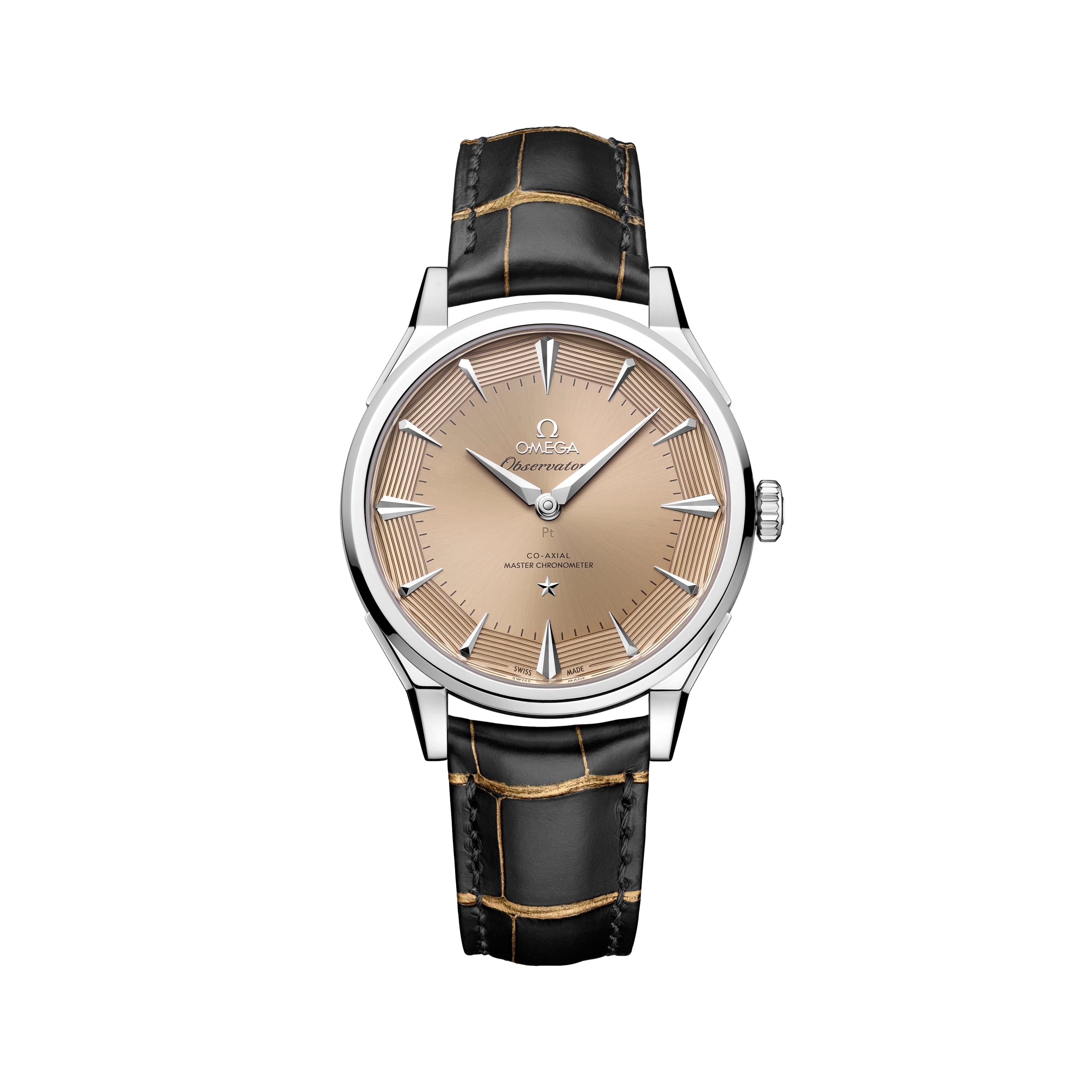 Constellation Observatory Platinum Gold 39.4mm - Yellow on Leather