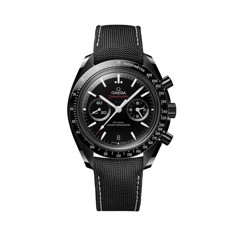 speedmaster dark side of the moon 44.25 mm grey ceramic on rubber strap