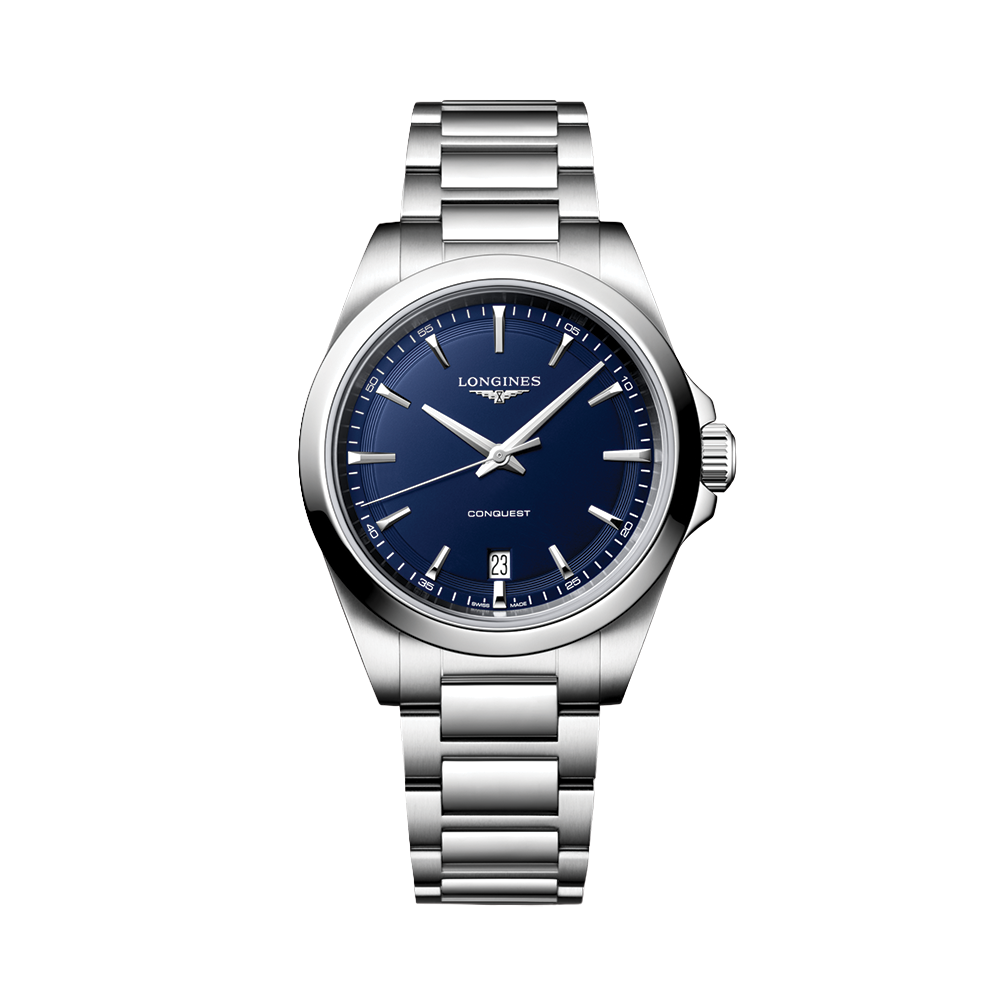 Conquest Quartz 38mm - Blue on Bracelet | Teddy Baldassarre