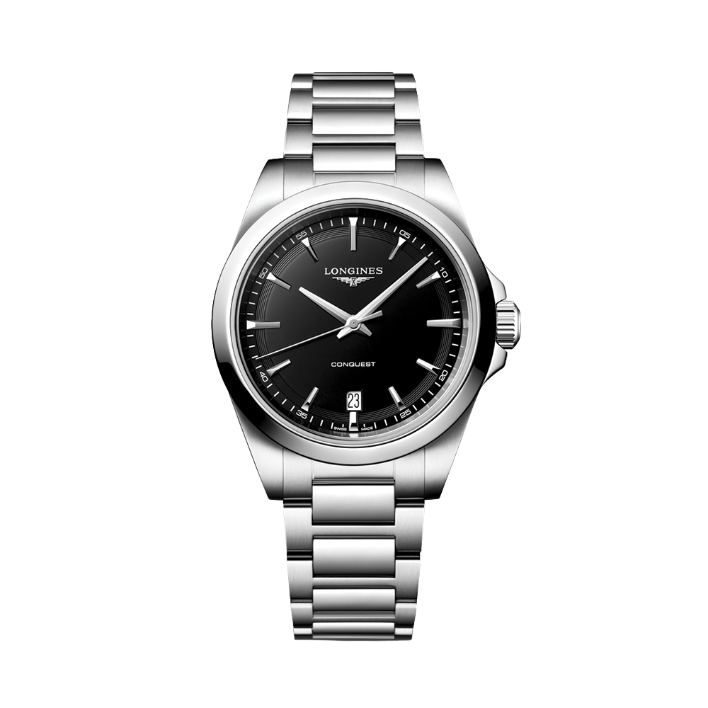 Conquest Quartz 38mm - Black on Bracelet | Teddy Baldassarre