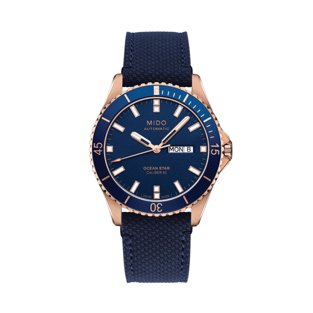 Ocean Star Captain 42.5mm - Blue on Fabric Strap | Teddy Baldassarre