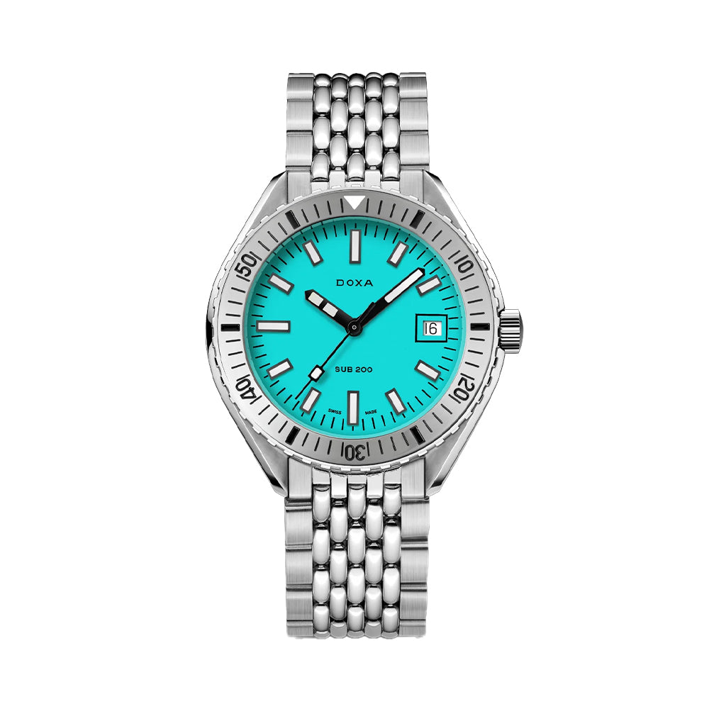 SUB 200 Aquamarine 42mm - Aquamarine on Bracelet | Teddy Baldassarre