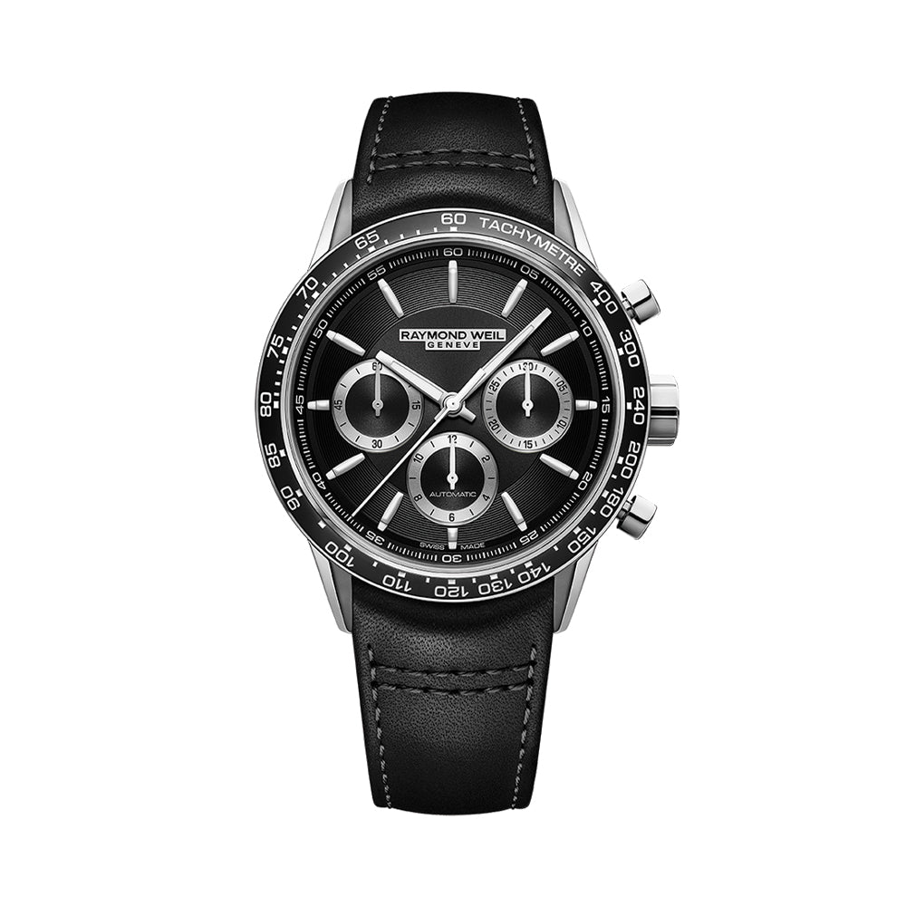 Freelancer Automatic Chronograph Ceramic Bezel Black on