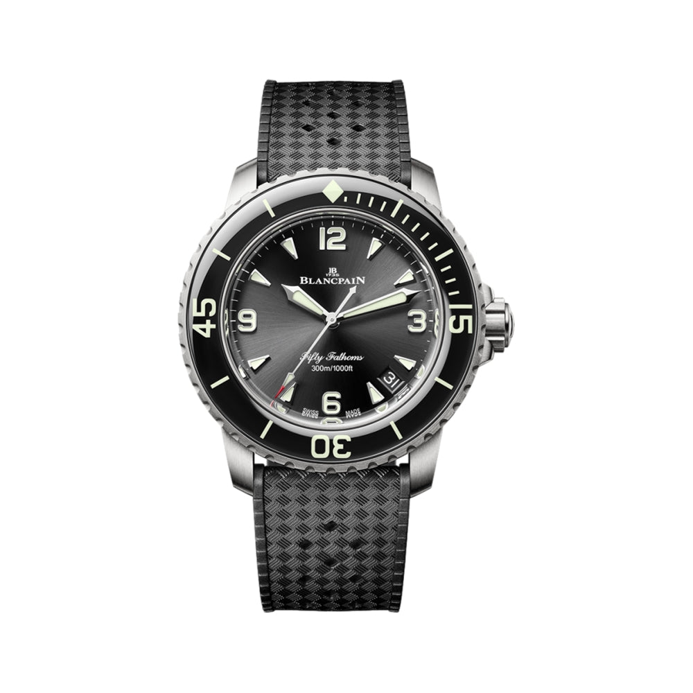 Fifty Fathoms Automatique Titanium 42.3mm - Black on Tropic Rubber