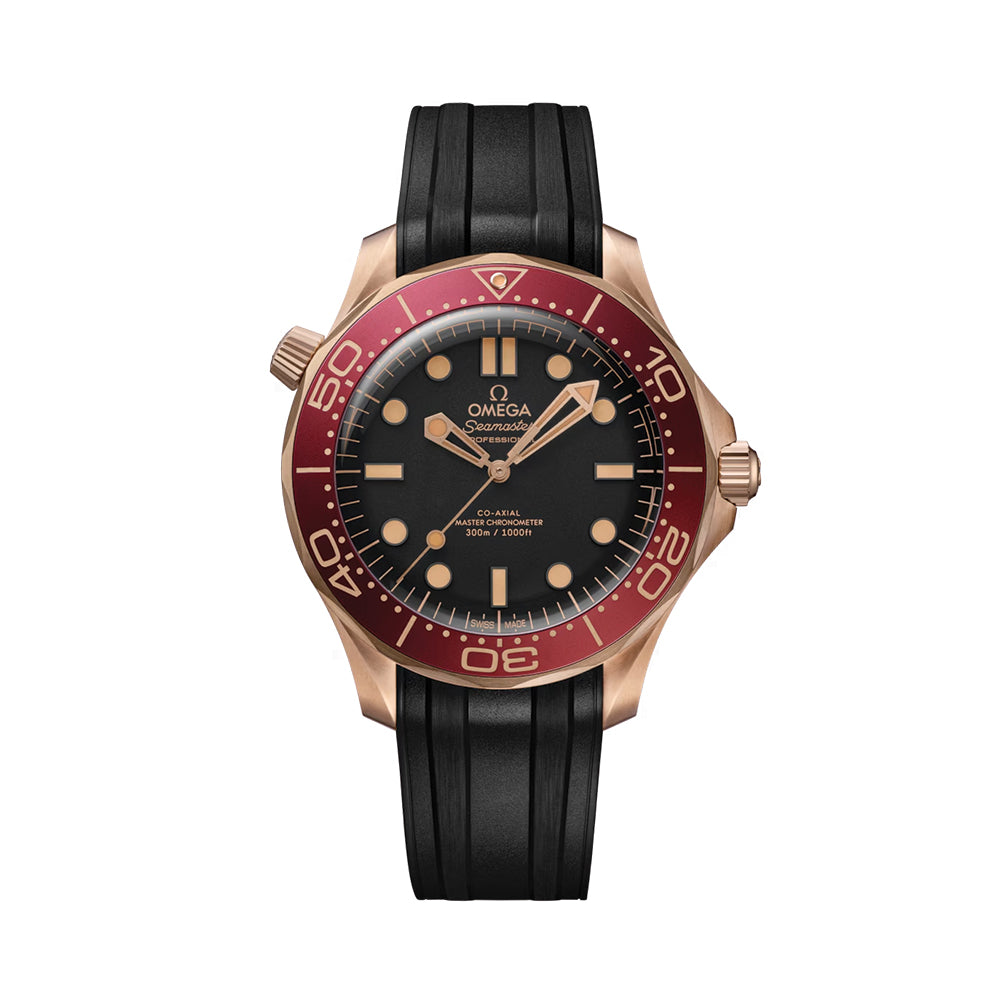 Seamaster Diver 300M Bronze Gold 42mm Black on Rubber Strap