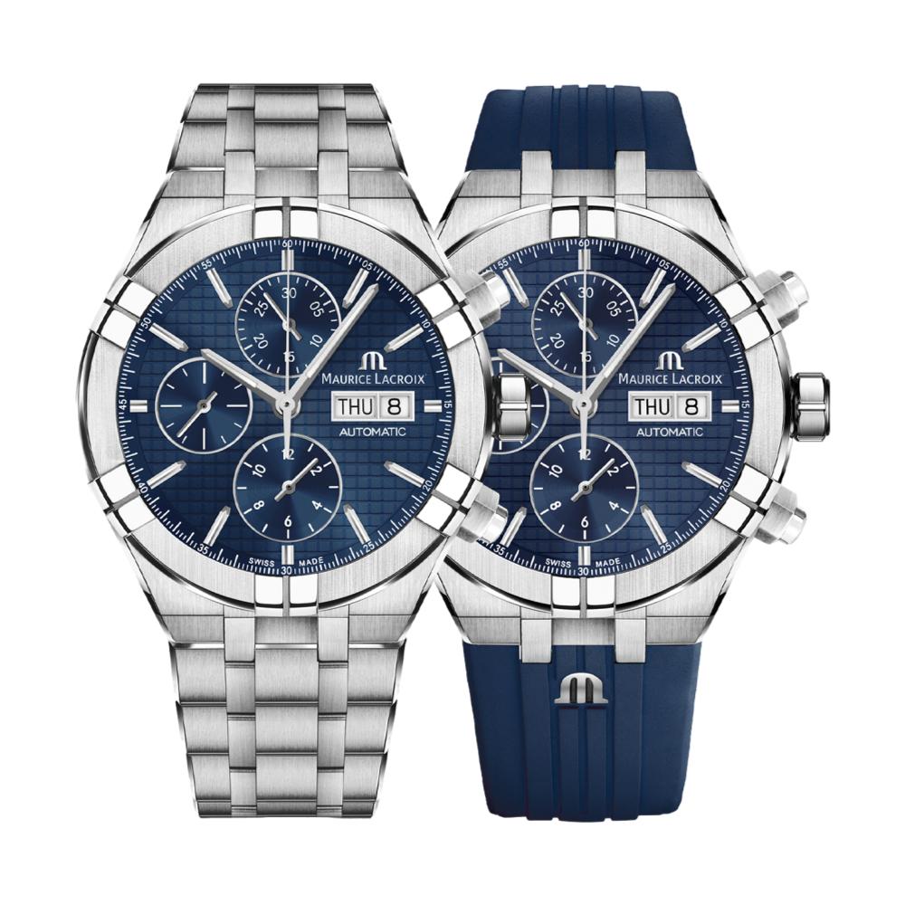 Aikon Automatic Chronograph 44 mm - Blue | Teddy Baldassarre