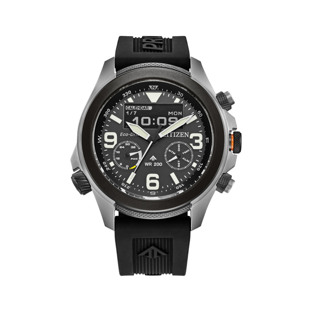 Promaster Land U822 Eco-Drive 43.9mm - Black on Rubber Strap