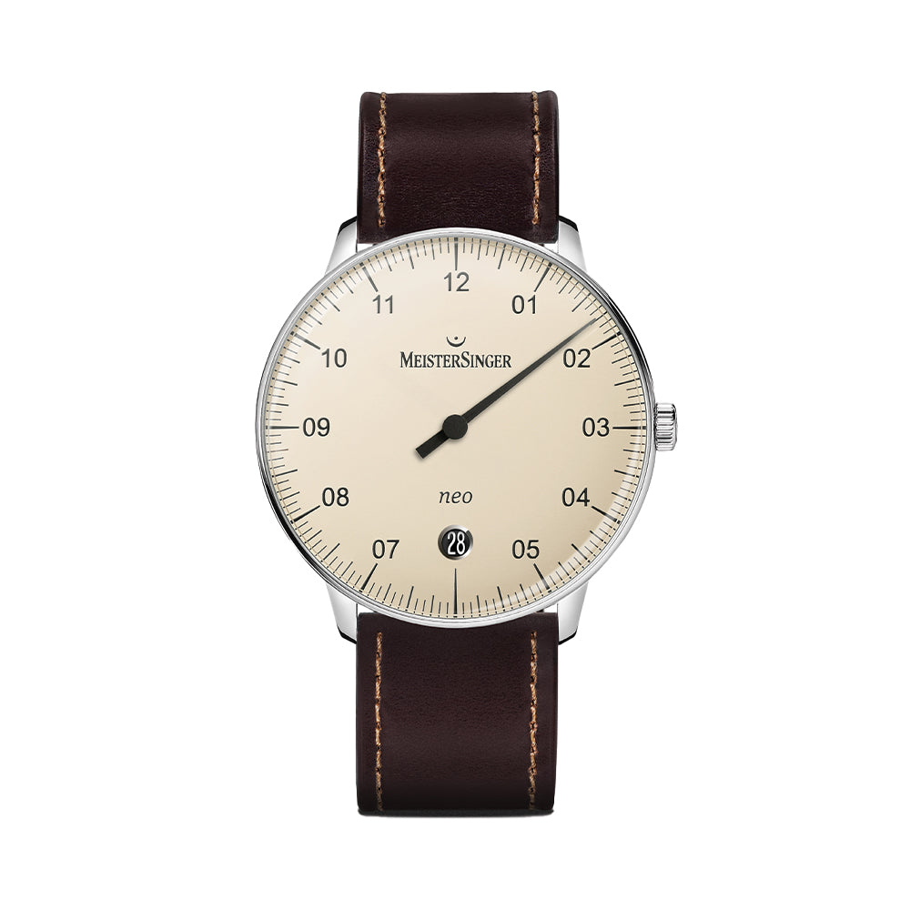 Neo Automatic 36mm - Ivory on Cordovan Leather Strap image 1