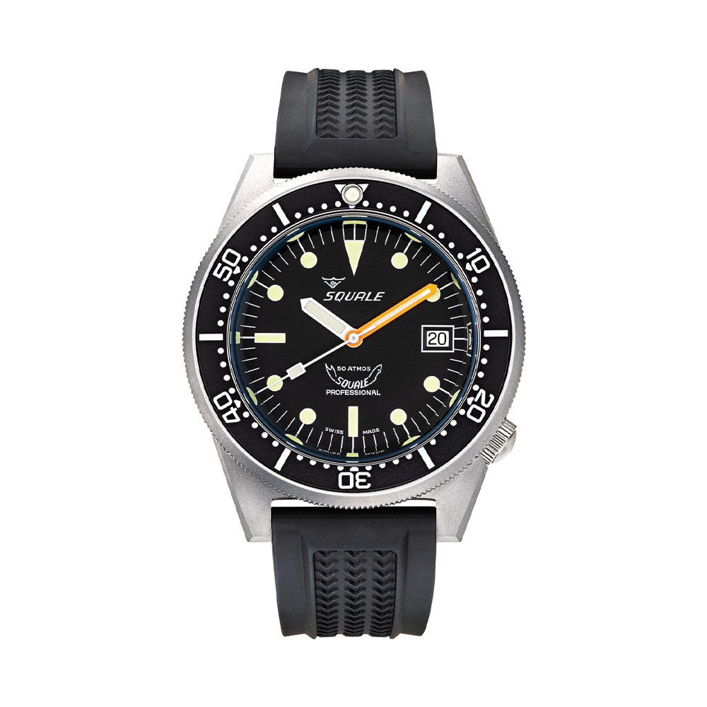 1521 Black Blasted 42mm - Black on Rubber Strap | Teddy Baldassarre