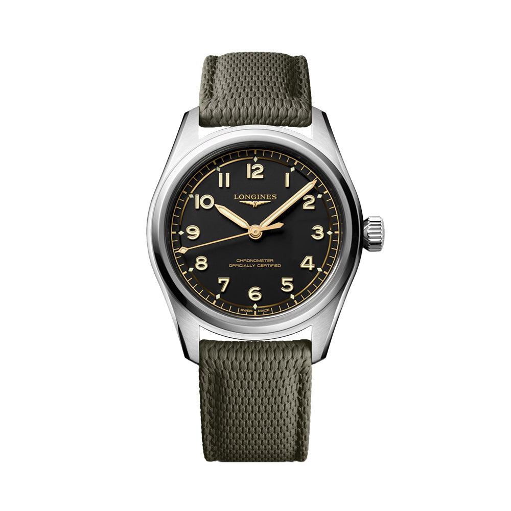 Spirit Pilot Automatic 39mm - Black on Rubber Strap | Teddy