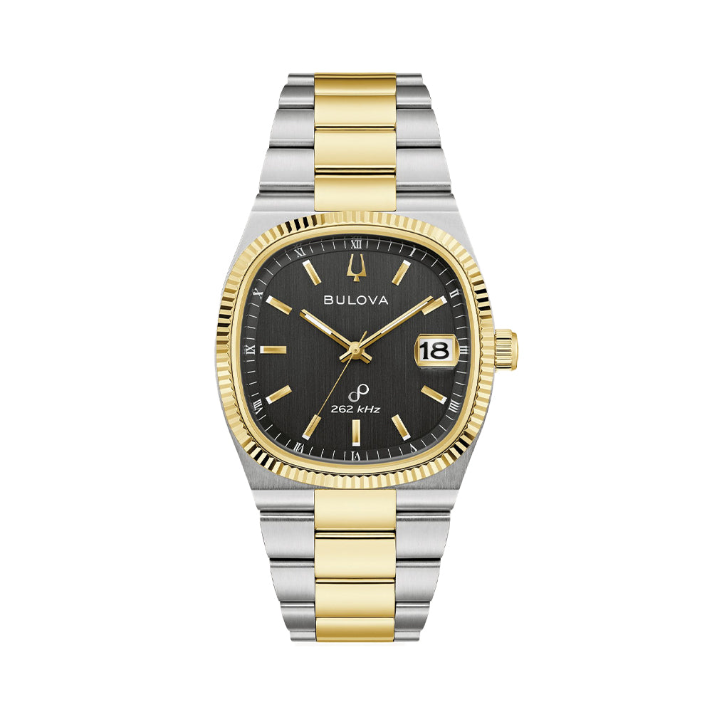 Bulova Men's Super Seville Quartz Two-Tone Stainless Steel Watch with Black Dial Bulova Men's Super Seville Quartz Two-Tone Stainless Steel Watch with Black Dial