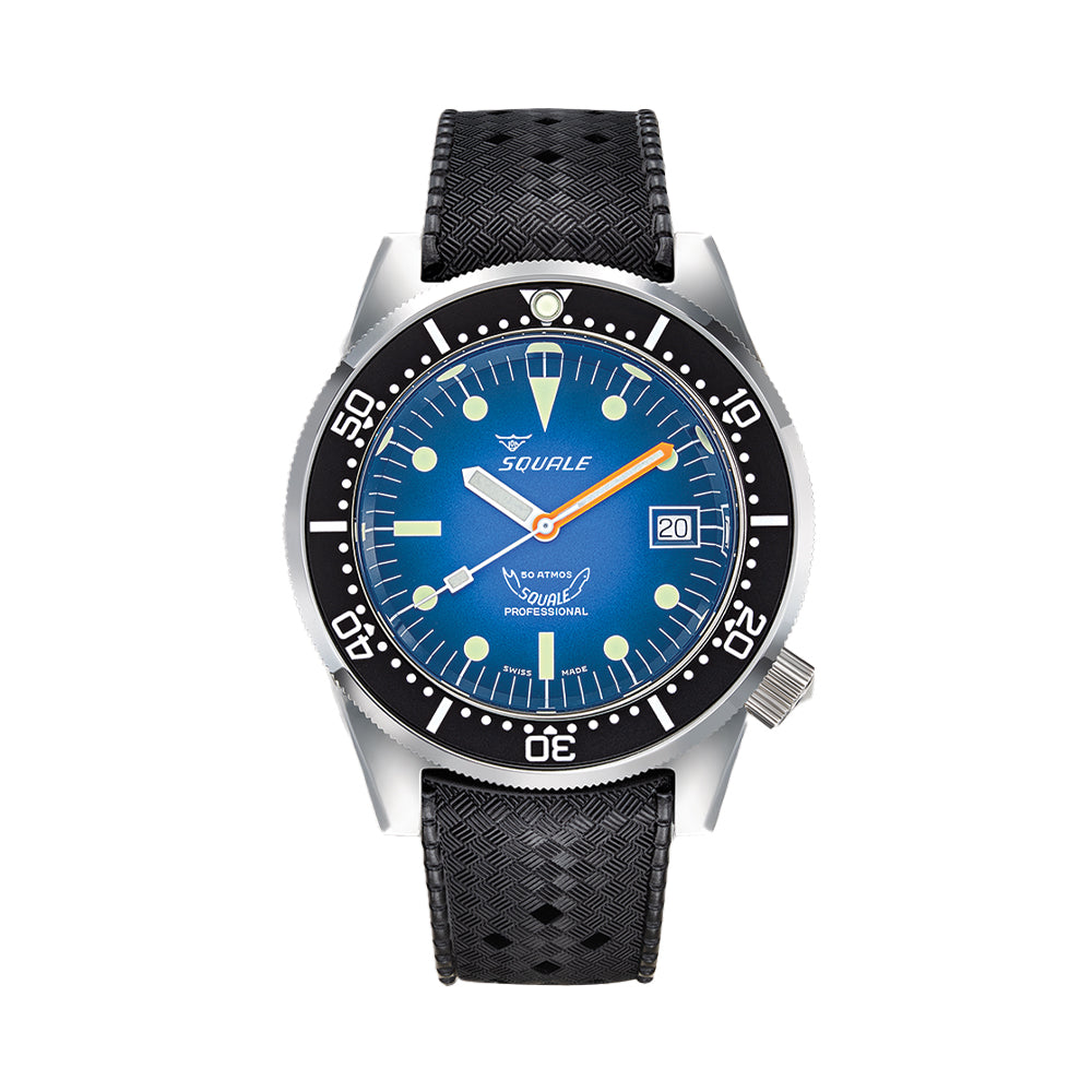 1521 Blue Ray 42mm - Blue on Rubber Strap | Teddy Baldassarre