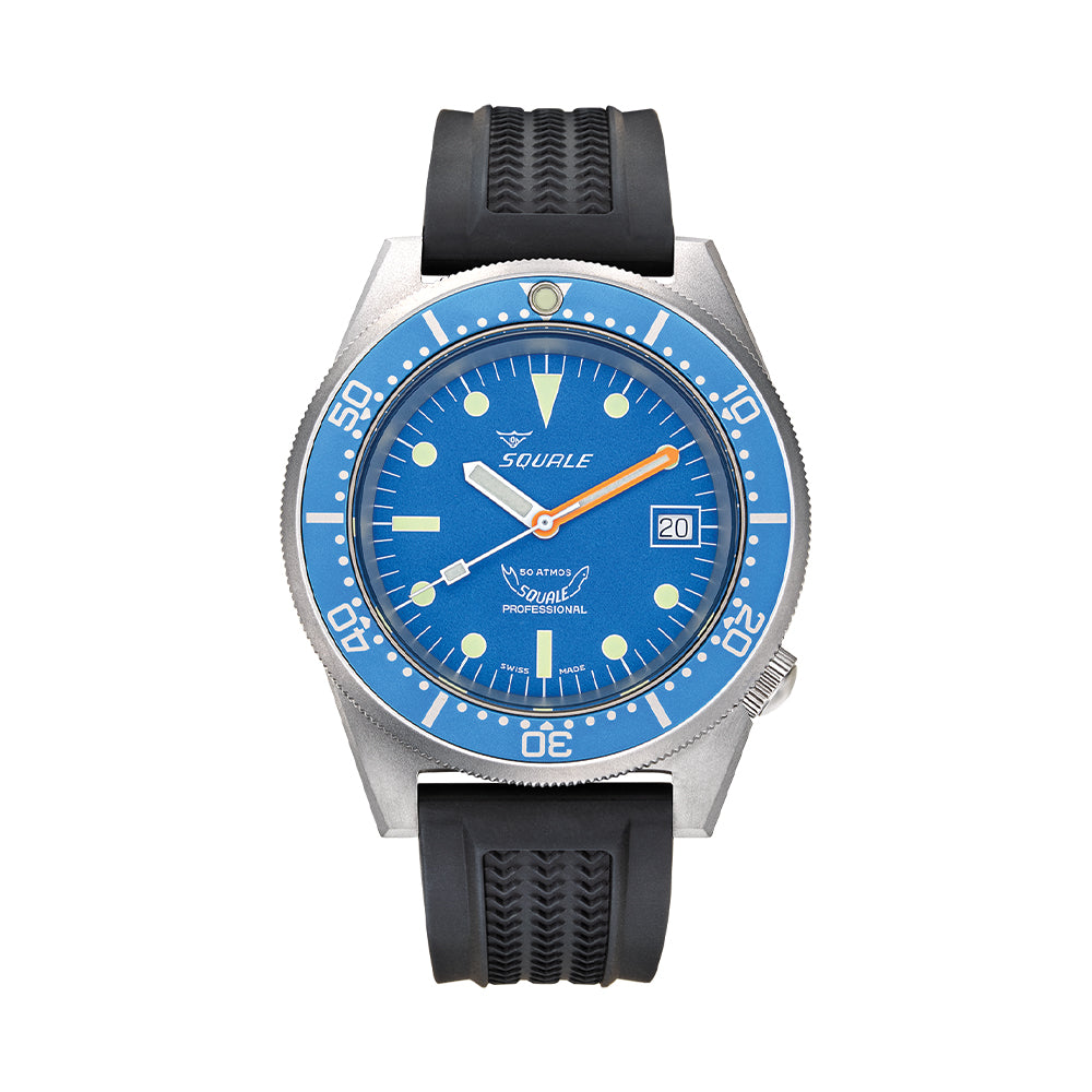 1521 Blue Blasted 42mm - Blue on Rubber Strap | Teddy Baldassarre