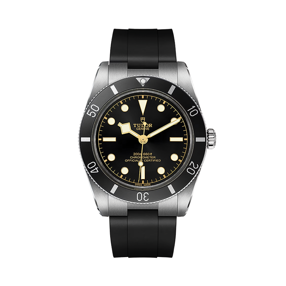 Black Bay 54 37mm - Black on Rubber Strap | Teddy Baldassarre