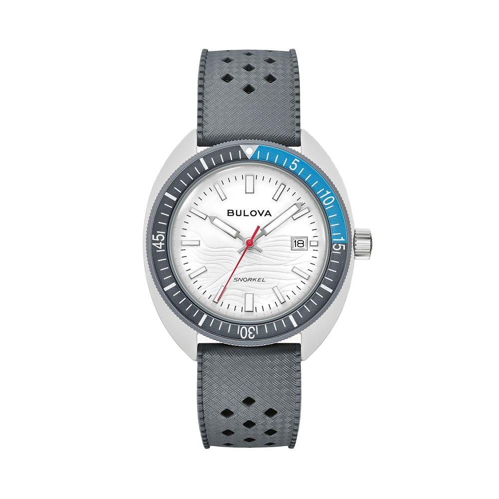Snorkel Great White Shark 41mm - White on Rubber Strap | Teddy