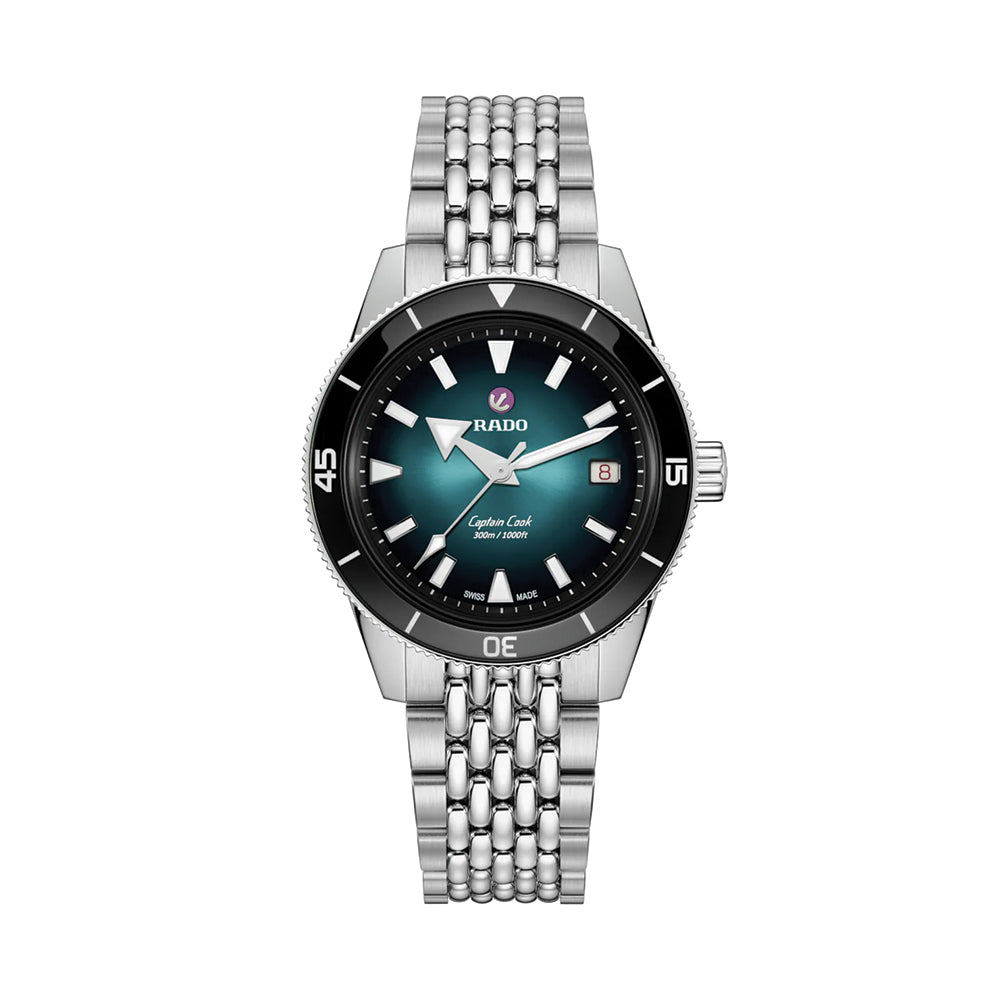 Captain Cook Automatic 39mm - Turquoise on Bracelet | Teddy