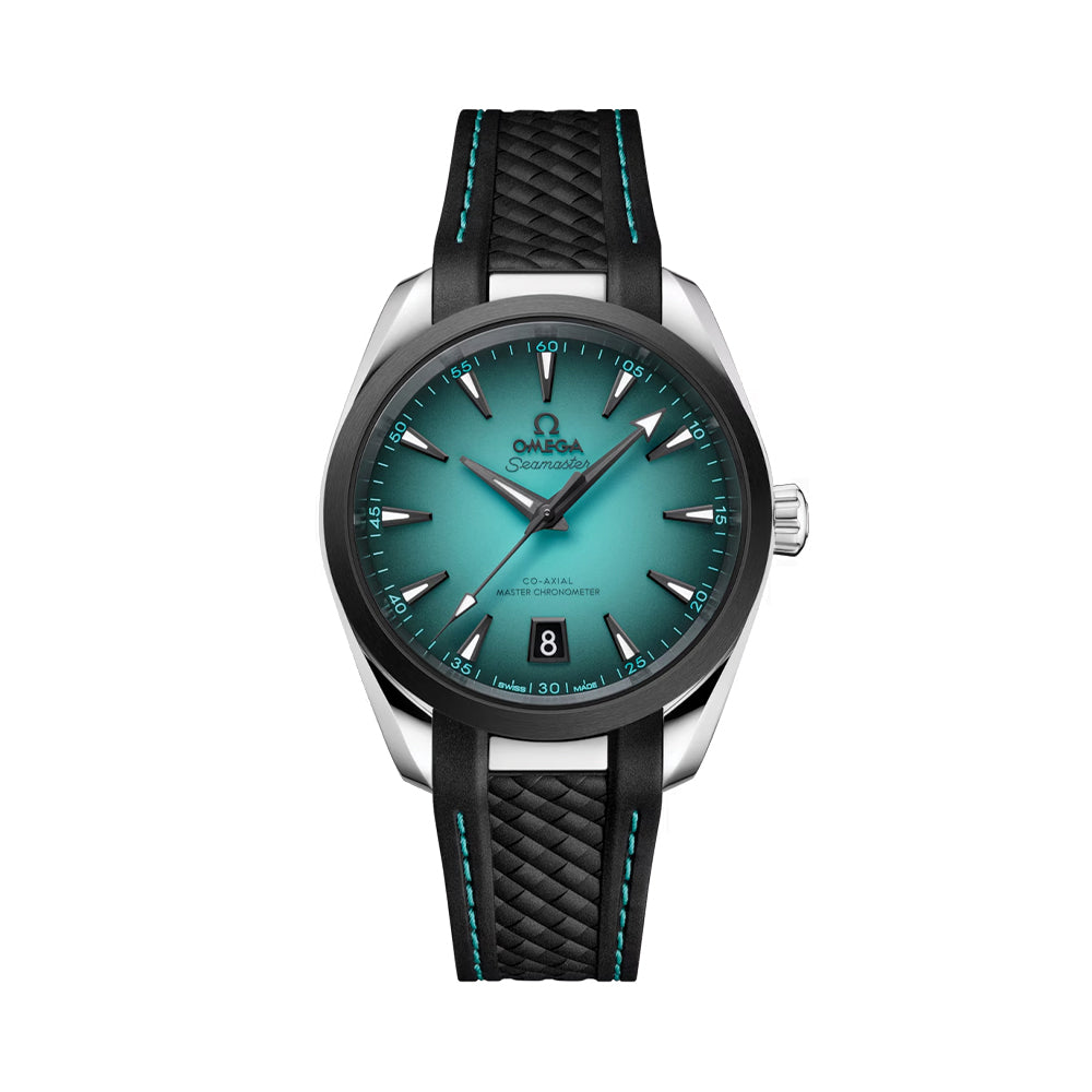 Seamaster Aqua Terra 150M 38mm - Turquoise on Rubber Strap | Teddy