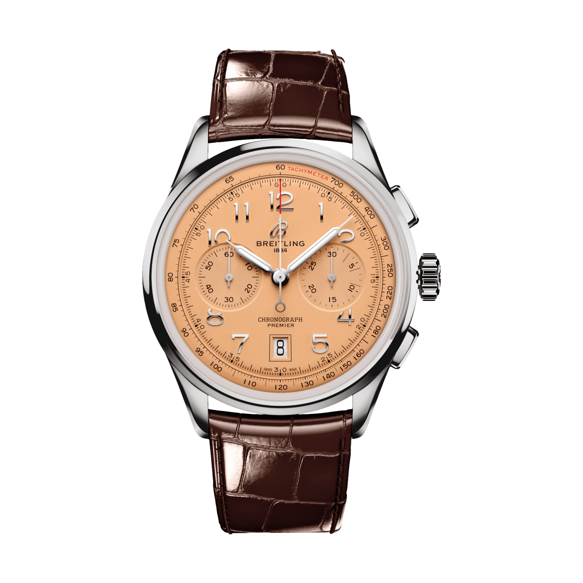 Premier B01 Chronograph 42mm Stainless Steel - Copper | Teddy Baldassarre