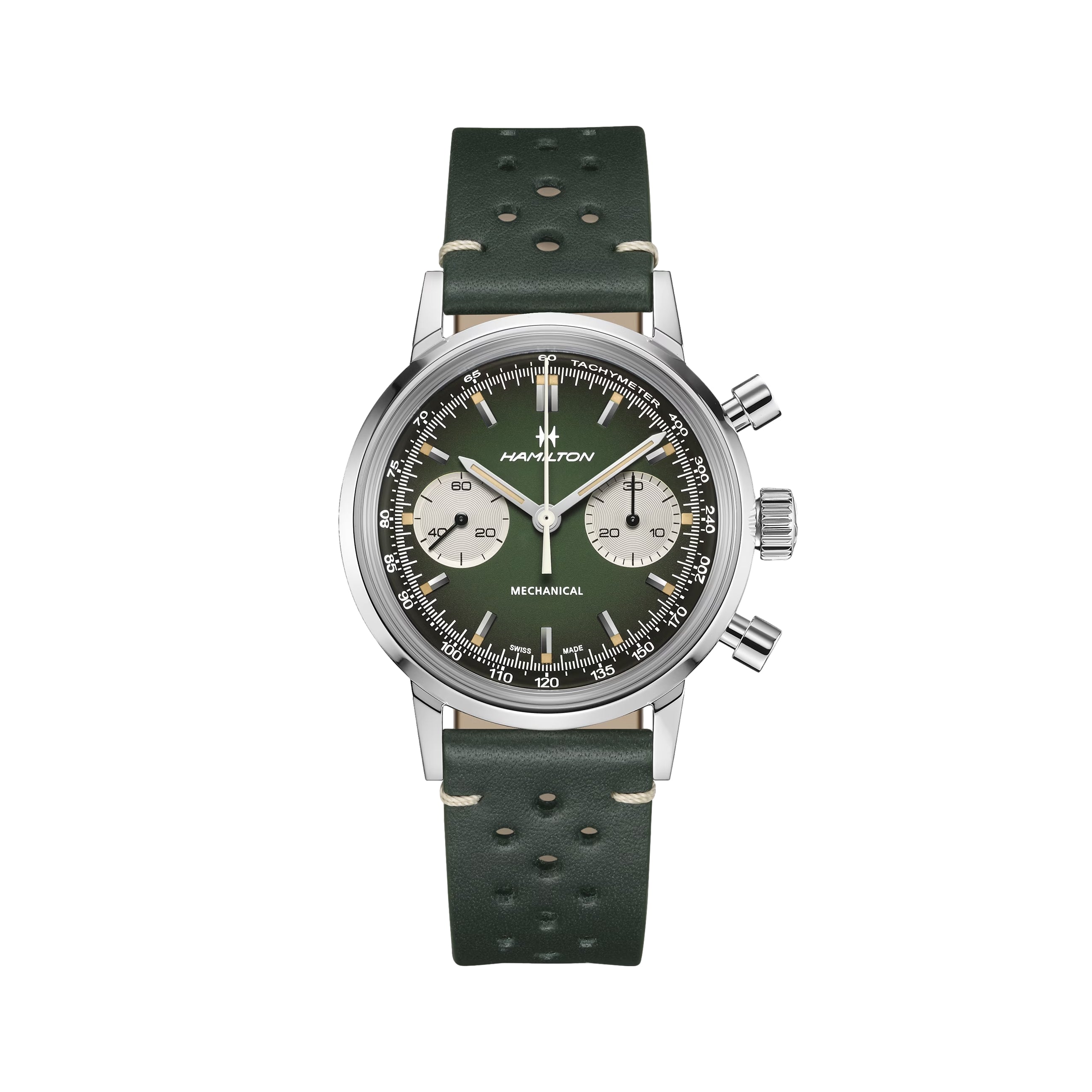 American Classic Intra-Matic Chronograph H 40mm - Green on Leather