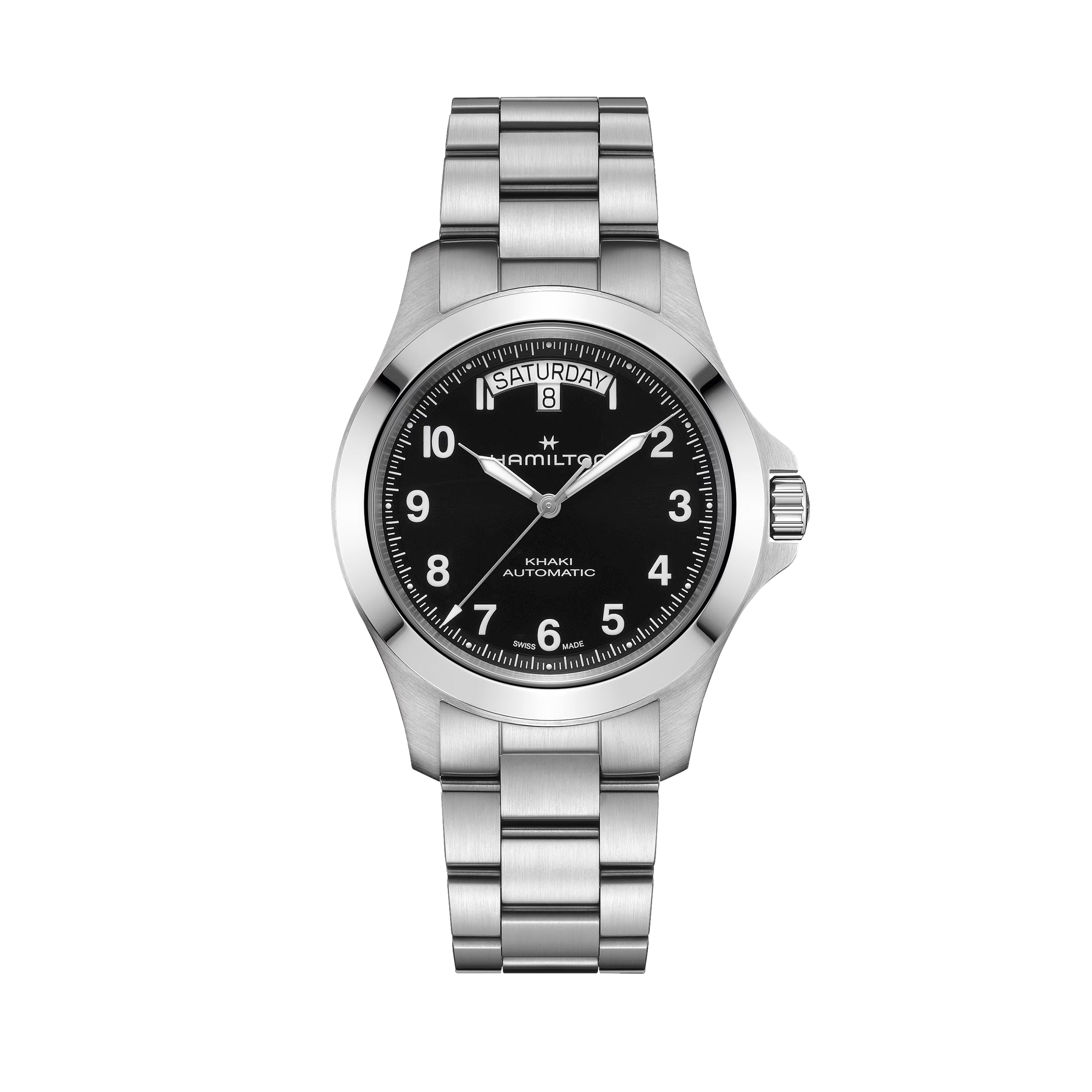 Khaki Field Auto 40mm - Black on Bracelet | Teddy Baldassarre