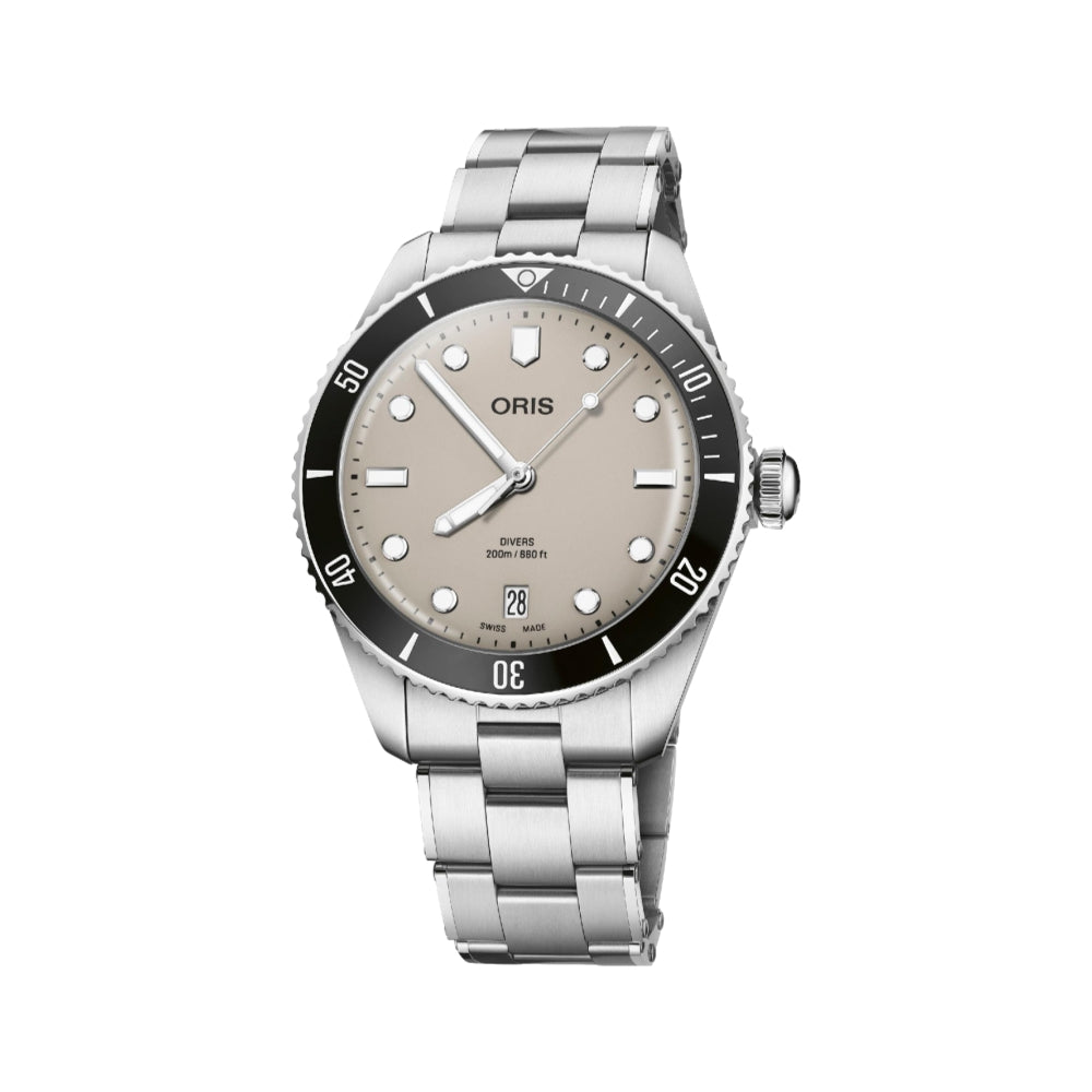 【ORIS】オリス 2024年 ダイバースデイト ベージュ 39mm NEW!! 『ダイバーズ デイト39mm』 ベージュダイヤルは夕暮れ時が似合い