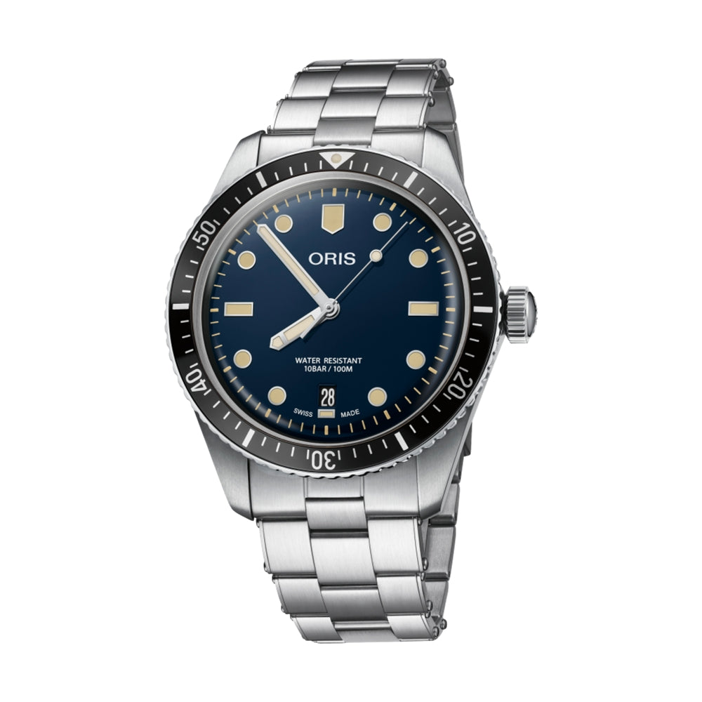 Divers Sixty‑Five Date 40mm Blue on Bracelet Teddy Baldassarre