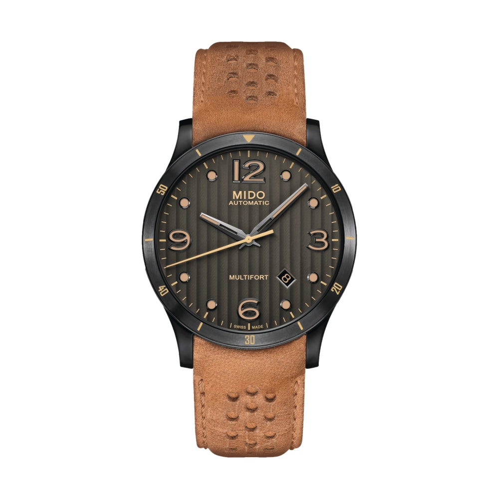 Multifort Adventure Gunmetal Tan Leather Strap | Teddy Baldassarre