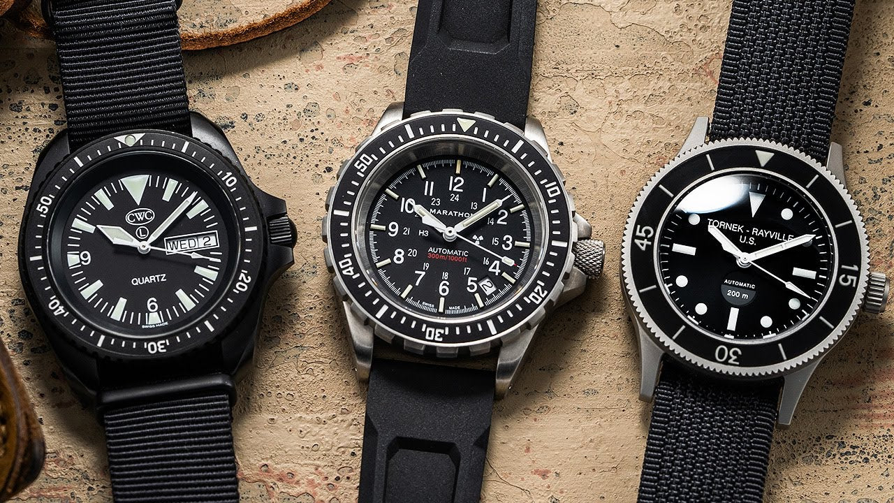 3 Class Leading Military Dive Watches Under $1,500 - CWC SBS, Tornek-Rayville, & Marathon GSAR