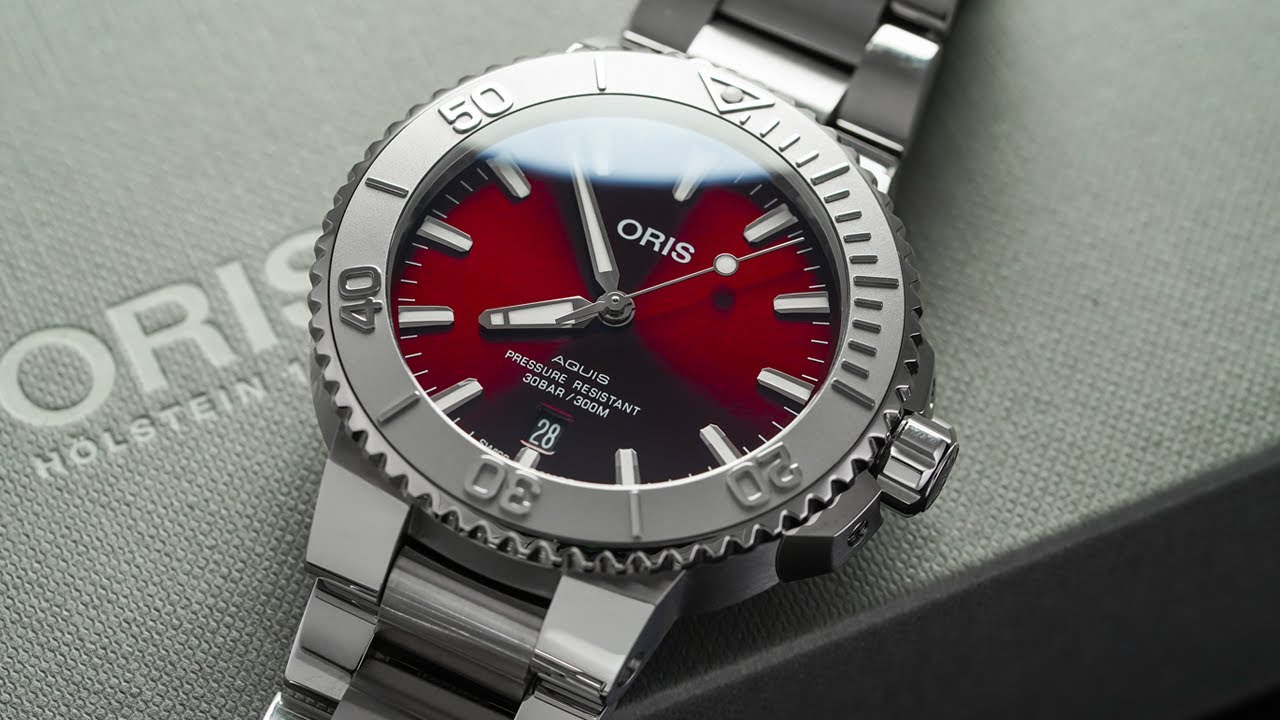 A Stunning New Oris Aquis with a RED Dial - Oris Aquis Date 41.5mm Che