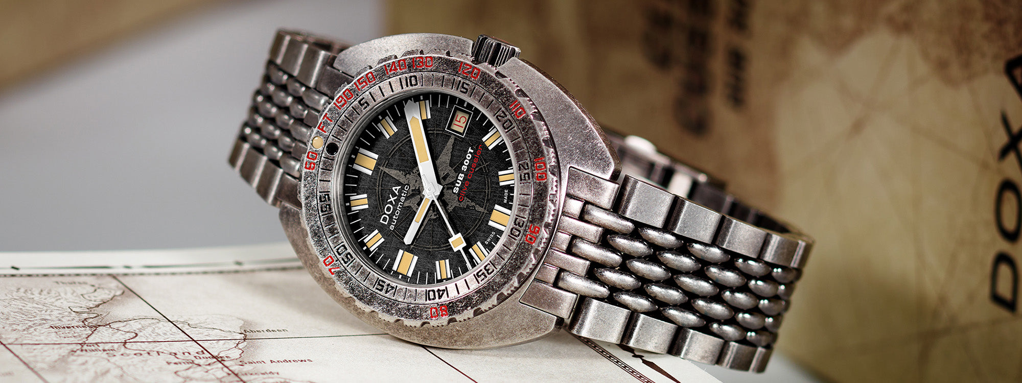 New Doxa SUB 300T "Sharkhunter" Clive Cussler Celebrates Underwater Adventure