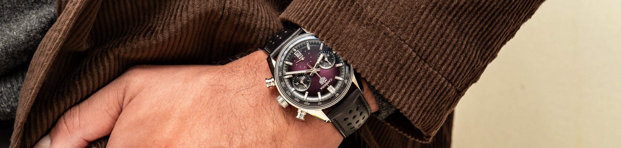 TAG Heuer Releases Carrera Glassbox 39mm In A Purple Dial (Hands-On Images)