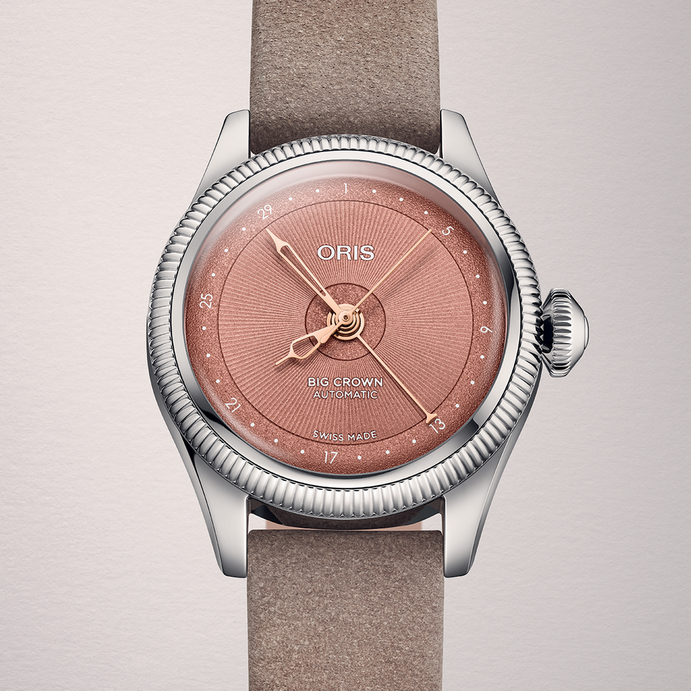 Big Crown Pointer Date 29mm - Pink on Leather Strap
