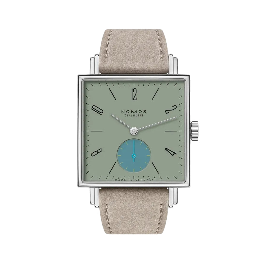 Tetra Salvia Sapphire Back 29.5mm - Sage Green on Strap