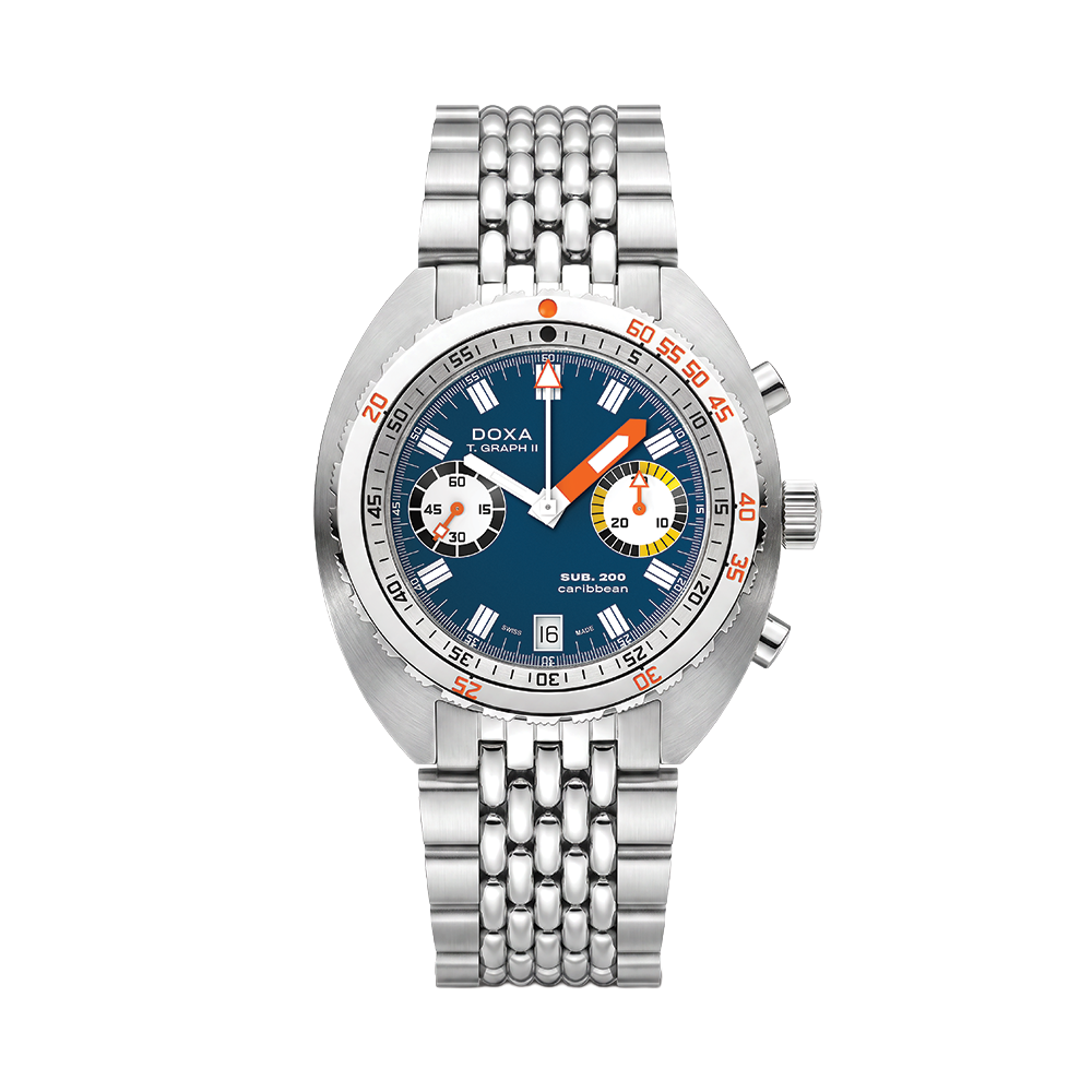 SUB 200 T.Graph II Caribbean 42mm - Blue on Bracelet