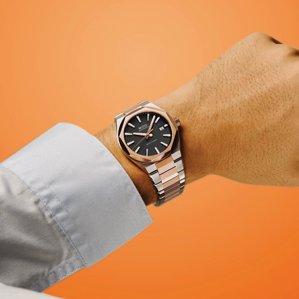 Multifort 8 One Crown Rose Gold PVD Two-Tone 40mm - Black on