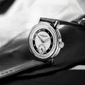 Millesime Small Seconds Tuxedo Dial 39mm - White on Leather Strap