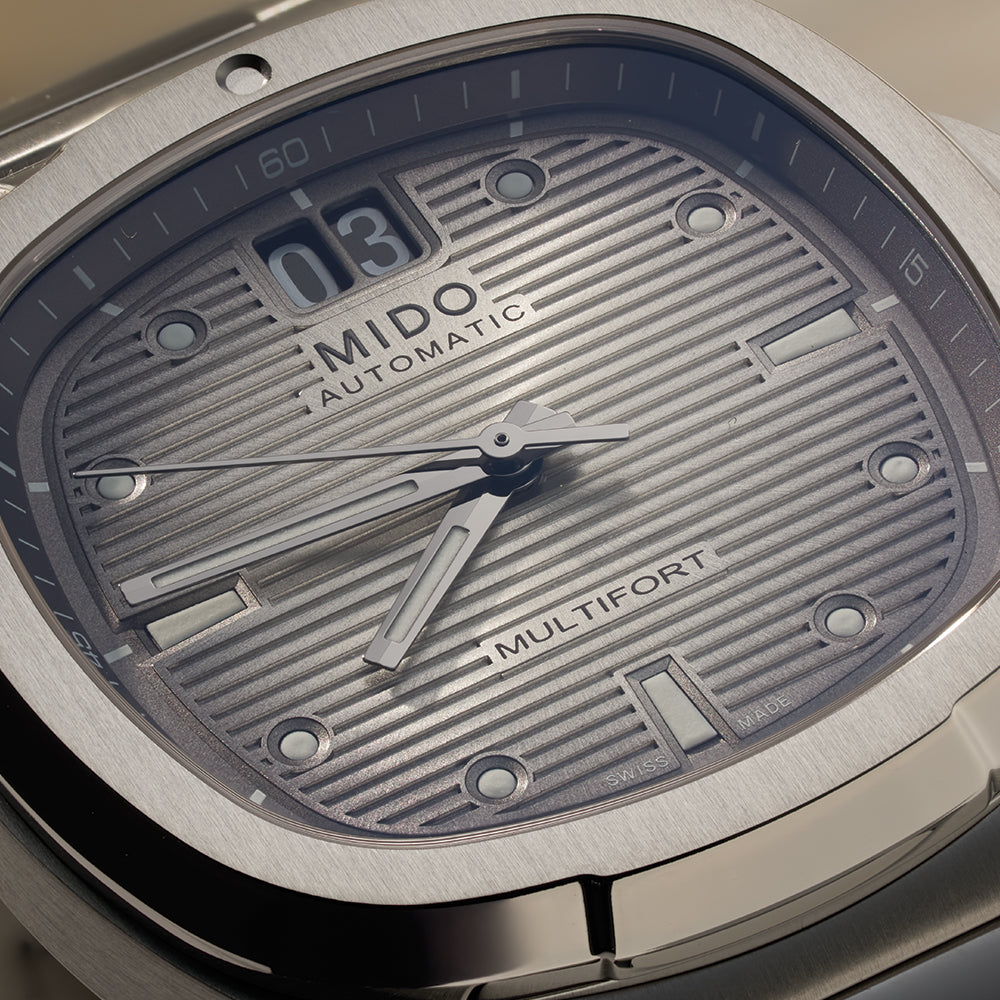 Multifort TV Big Date Titanium 40mm - Grey Gradient on Bracelet