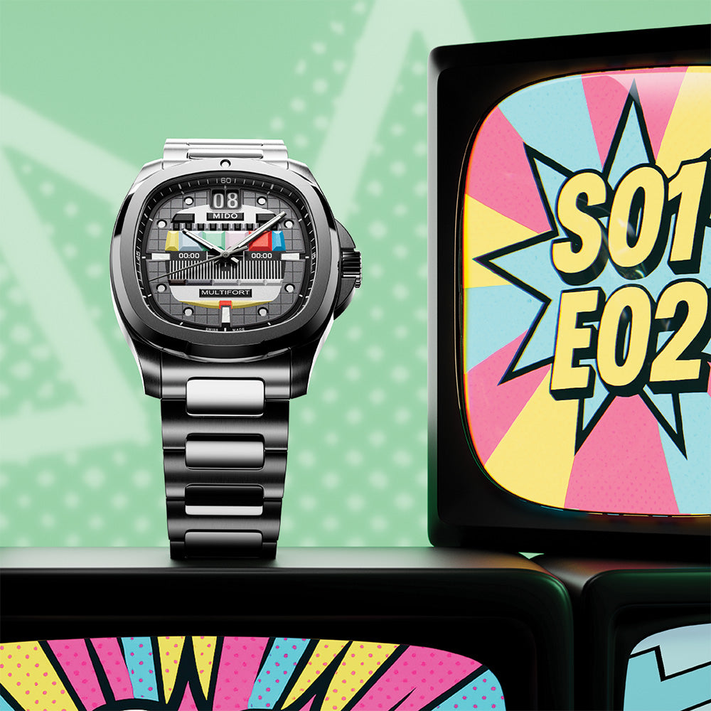 Multifort TV Big Date Special Edition S01E02 40mm - Grey on Bracelet w/ Two Extra Rubber Straps