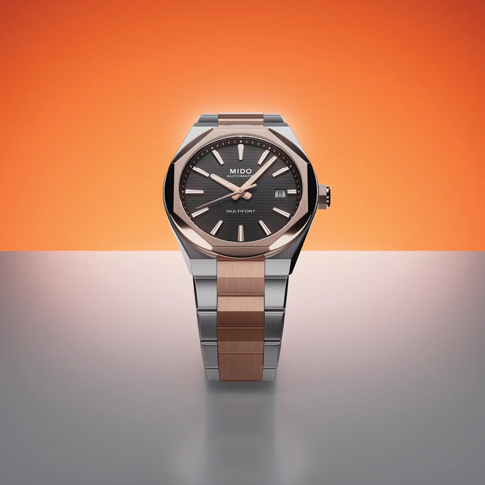 Multifort 8 One Crown Rose Gold PVD Two-Tone 40mm - Black on