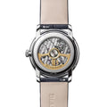 Villeret Moonphase 33.2mm - Opaline w/ Diamonds on Leather Strap