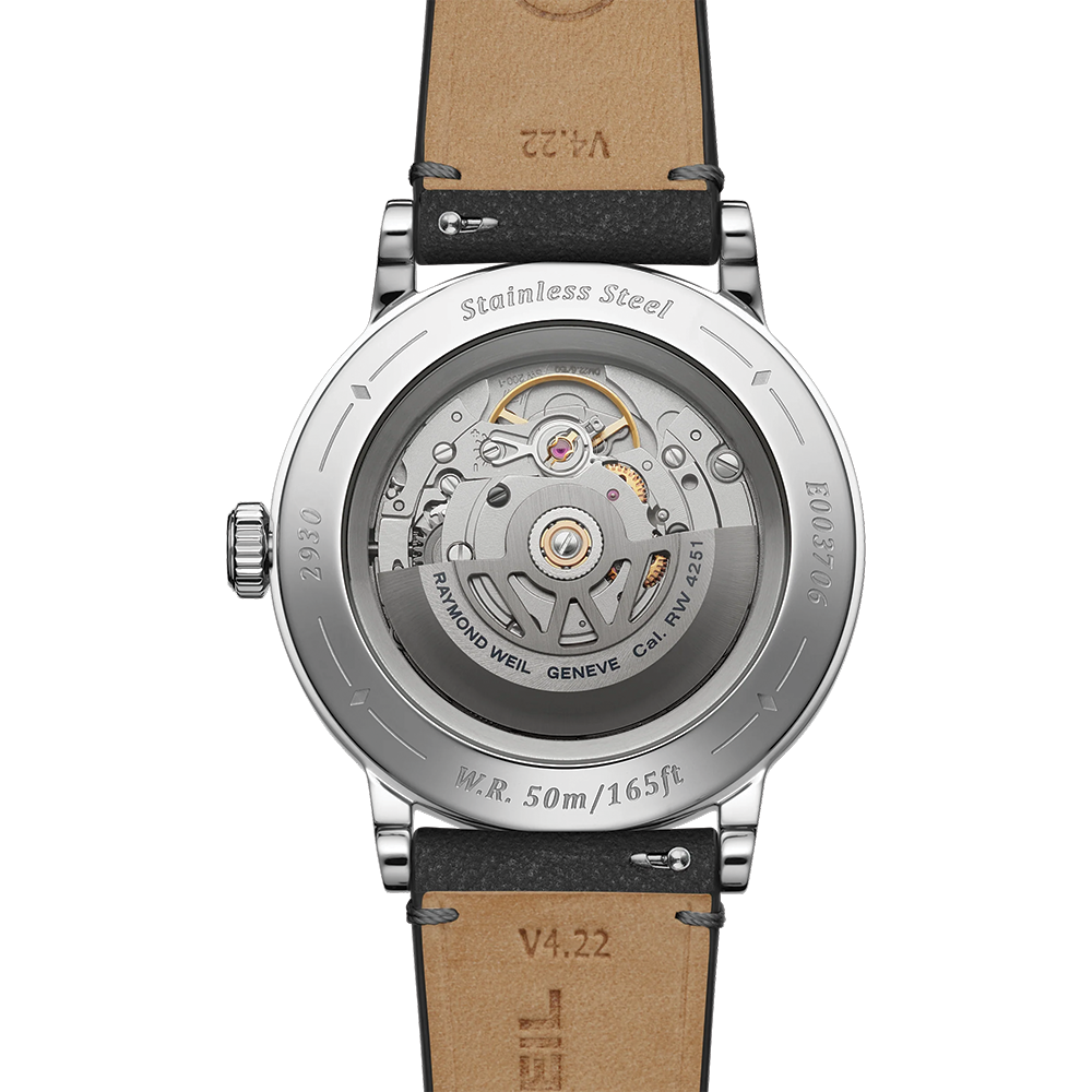 Millesime Small Seconds Tuxedo Dial 39mm - White on Leather Strap