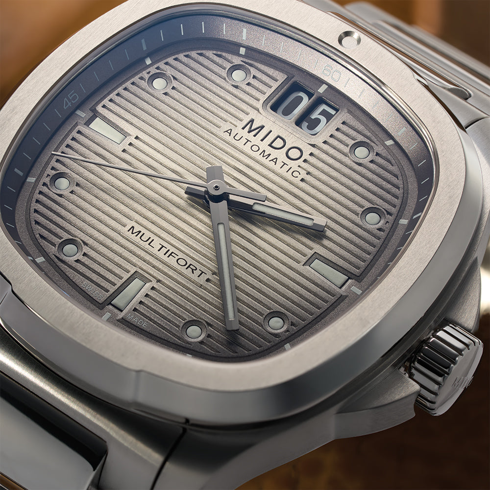 Multifort TV Big Date Titanium 40mm - Grey Gradient on Bracelet