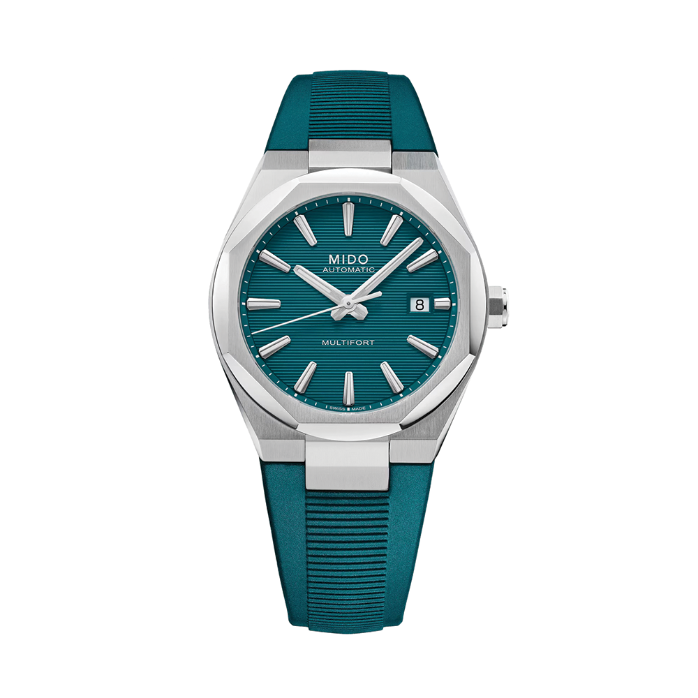 Multifort 8 One Crown 40mm - Green on Rubber Strap | Teddy Baldassarre