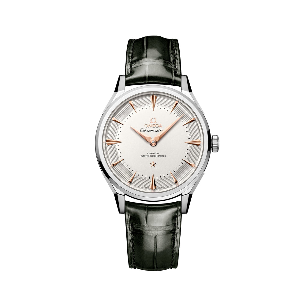 Constellation Observatory 39.4mm - White, Sedna™ Gold Accents on Leather Strap
