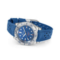 1545 Steel 40mm - Blue on Rubber Strap