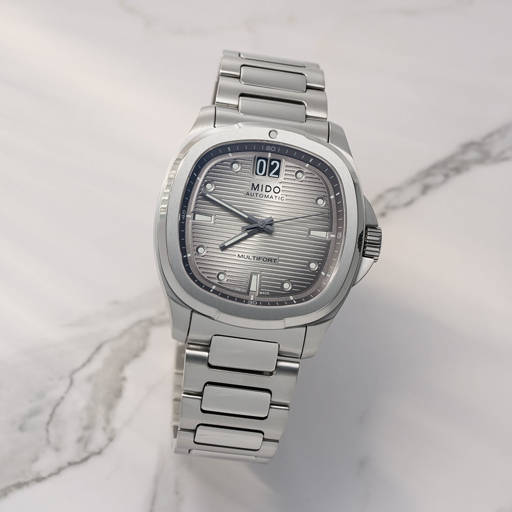 Multifort TV Big Date Titanium 40mm - Grey Gradient on Bracelet