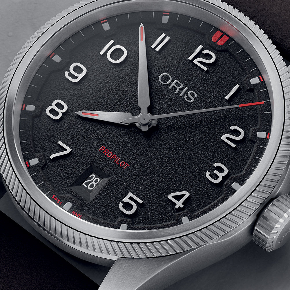 ProPilot Date 41mm - Black on Leather Strap