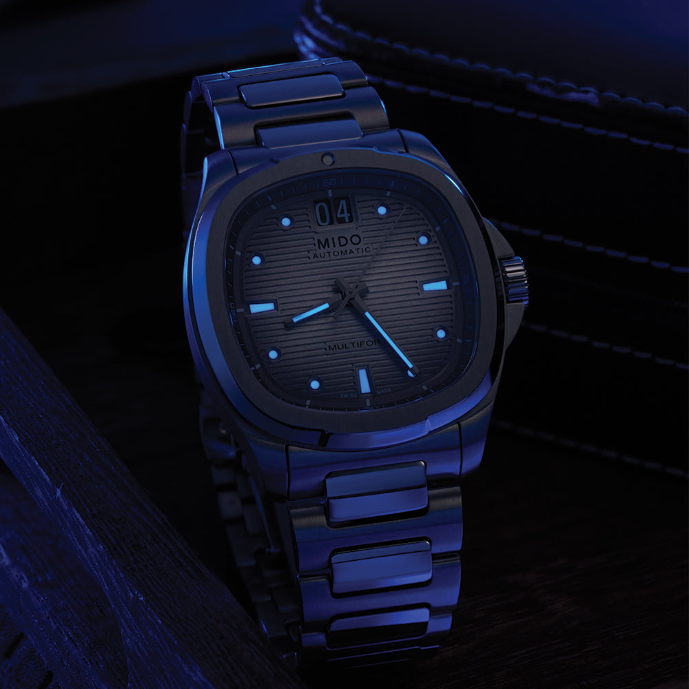 Multifort TV Big Date Titanium 40mm - Grey Gradient on Bracelet