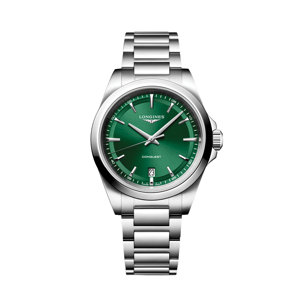 Conquest Quartz 38mm - Green on Bracelet